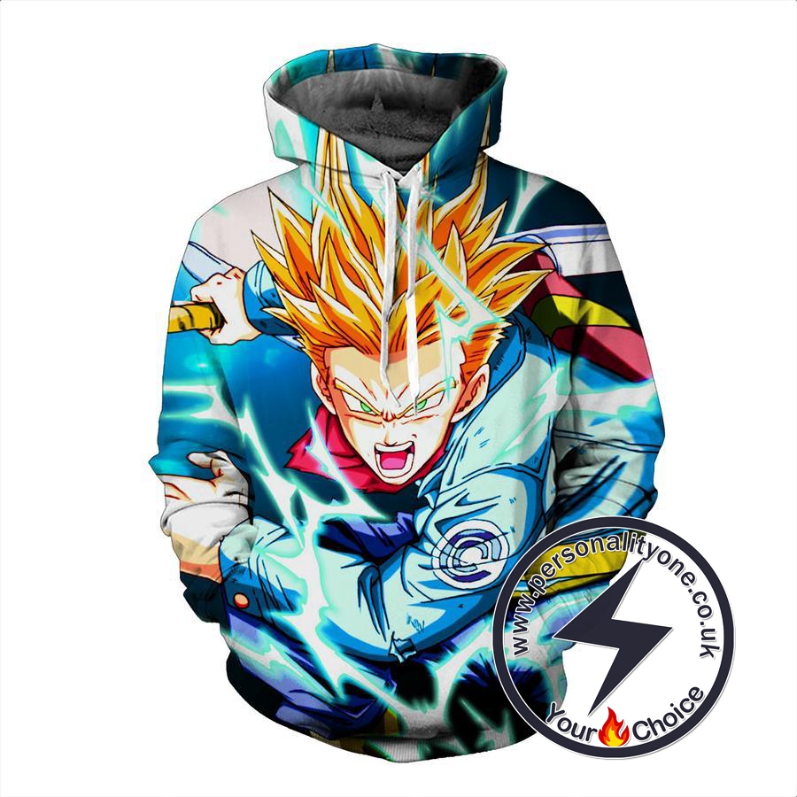 Dragon Ball Z - Trunks Saiyan Rage 3D - Hoodies